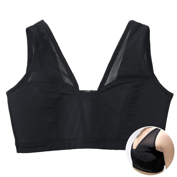 Peta Breast Maker, Light [Breast Crusher Shirt, Men's Clothing, Cosplay, Kimono, Yukata, Bra Type] (L, Black)