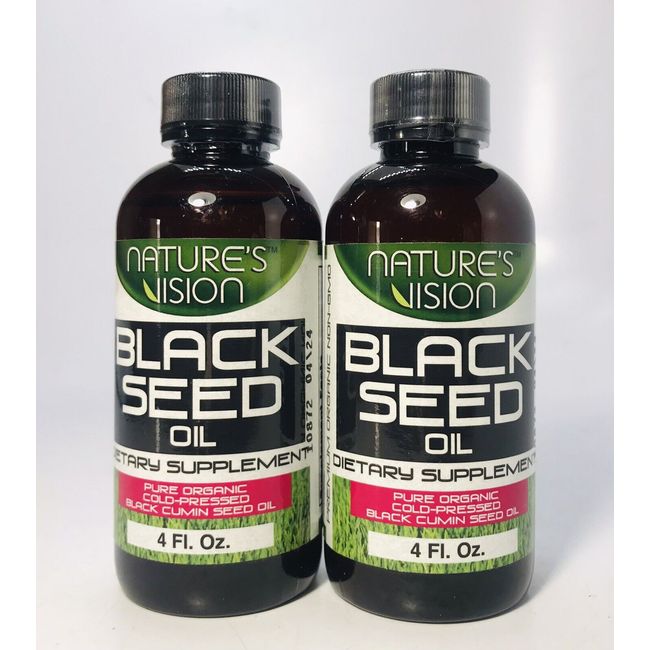 Nature's Vision - Black Seed Oil 125 ML - 4 FL OZ - Cold Pressed Exp. 04/24