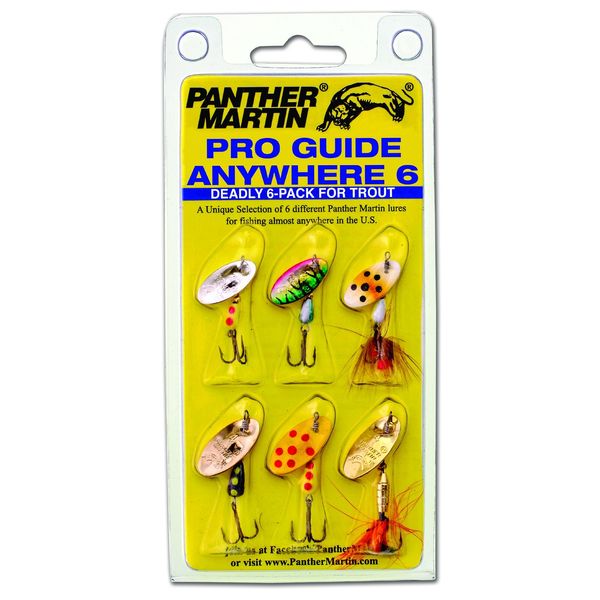 Panther Martin Pro Guide Anywhere, Assorted, 6 Pack