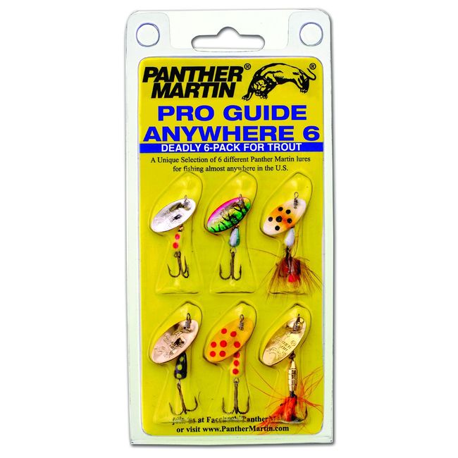 Panther Martin Pro Guide Anywhere, Assorted, 6 Pack
