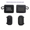 Protective Storage Silica Gel Shell for JBL GO 3 Bluetooth Speaker - Hermitshell (Black)