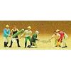 Preiser 10042 Lumberjacks (6) with Tools & Log Exclusive Figure Set