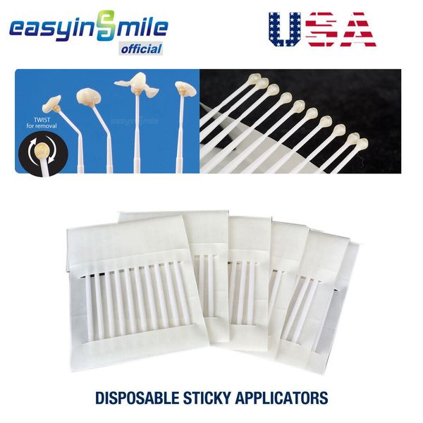 60pcs/box Easyinsmile Dental Micro Applicator Brush Disposable Sticky Bendable