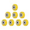sourcing map 8Pcs 3D Printer Wheel with 625ZZ Linear Bearing, 3D Printer Pom Roller Plastic Pulley Wheel for 3D Printer, Yellow