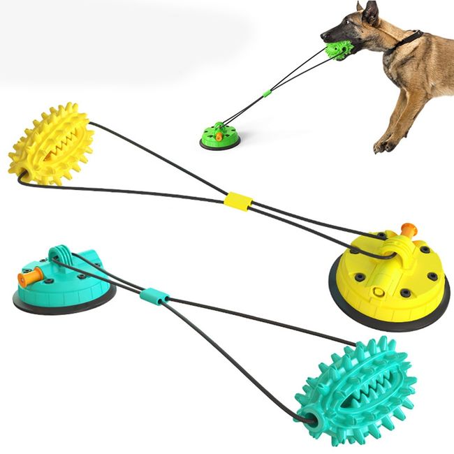 Suction Cup Chew Toys for Dog-Tug of War Dog Toy for Aggressive-Teeth  Training Toys for Small Dogs-Dental Health and IQ-Relieve Pet Anxiety