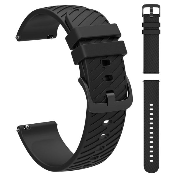 GOHHME Universal Watch Band, 0.7 inch (18 mm), 0.8 inch (20 mm), 0.9 inch (22 mm), Silicone Watch Band, Waterproof, 0.7 inch (18 mm), 0.8 inch (20 mm), 0.8 inch (22 mm), Watch Band, Watch Band, Breathable, Sweatproof, Lightweight, Replacement Watch Strap,