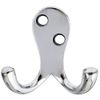 2x Bulk Hardware Chrome Plated Twin Robe Hook (Pack of 4)