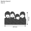 The Stencil Studio Famous Faces Range - The Beatles Reusable Stencil - Size Small (A4) (10016S)