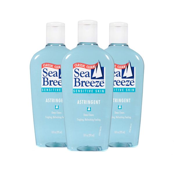 Seabreeze Deep Cleaning Facial Astringent for Sensitive Skin, 10 Fluid Ounce (Pack of 3) (SE03052WM)