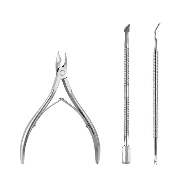 Cuticle Nipper, Cuticle Pusher, Nail Nipper, Cuticle Cutter, Cuticle Care, Nail Debris Removal, Cuticle Treatment, Nail Care, Cuticle Nipper, Beauty Tool, Set of 3