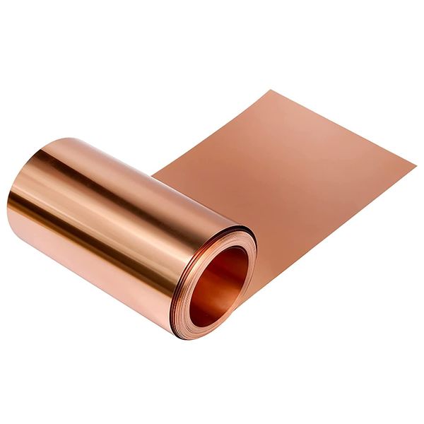 Mssoomm Pure Copper Sheet Thin Cu Metal Foil Roll 0.05mm x 10mm x 1000mm, 99.9% Pure Copper 1Pcs