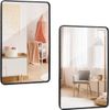 2 PCS 24'' x 36'' Bathroom Wall Mounted Mirror Black Rectangular Vanity Mirrors