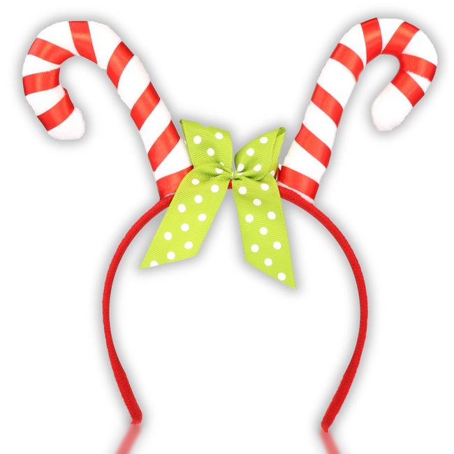 Needzo Candy Cane Holiday Headband, Christmas 2023 Party Hair Accessory, One size