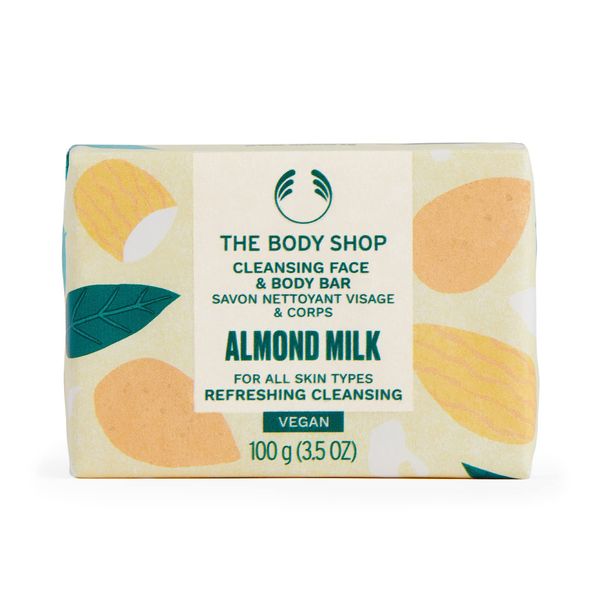 The Body Shop ALMOND MILK Cleansing Face & Body Bar 100g