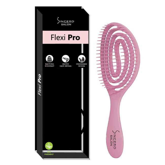 Haarbürste Flexi Pro Rosa von SINCERO SALON I Haarstyling Straight Beschädigtes Dünnes Haar I Haar Styling, Hair Brush