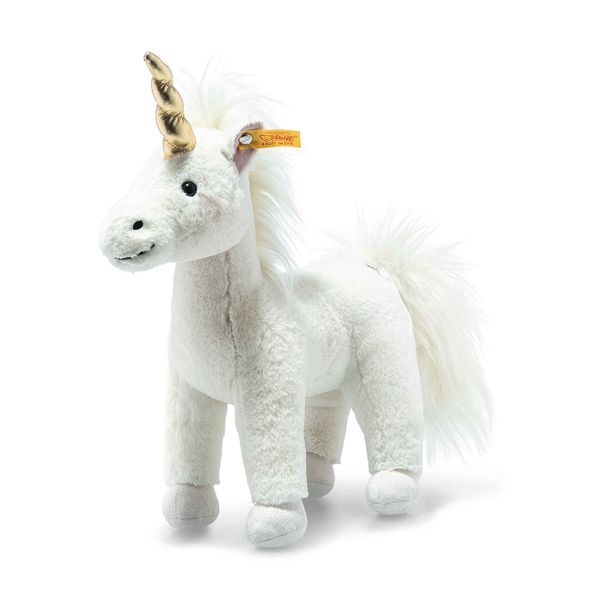 Steiff Cuddly Friends Unicorn, 10.6 inches (27 cm), Plush Toy, Unicorn Stuffed Toy, Steiff Unica Unicorn Soft Cuddly Friends