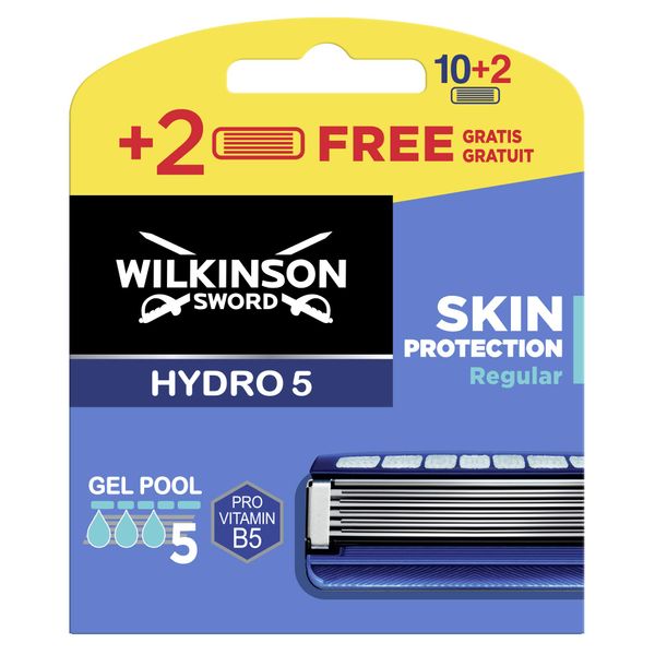 Wilkinson Hydro 5 Skin Protect Regular Razor Blades for Men Pack of 12