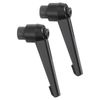 sourcing map 2Pcs M8 Adjustable Knobs Handle Female Thread Push Button Ratchet Quick Release Locking Rotating Bolt for Lathe Machinery, Black