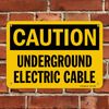 SmartSign "Caution - Underground Electric Cable" Sign | 7" x 10" Aluminum