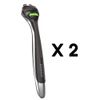 Dorco Pace 6 Pro - Six Blade Razor System with Trimmer - 2 Replacement Handles (Handles Only)