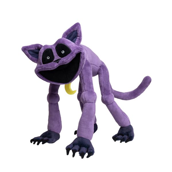 Poppy Playtime Monster CatNap Plush Toy with Posable Arms, Legs & Tail - Official, Purple