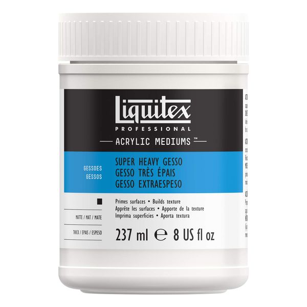 Liquitex 7808 Professional Super Heavy Gesso Surface Prep Medium, 237 Ml