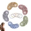 Elehui 100pcs 2mm Elastics Hair Bands Multicolor No Metal Hair Elastic Bands Ponytail Holders 5cm in Diameter Hair Ties Hair Bands Hair Bobbles for Women Men Girls Kids (multicolor)