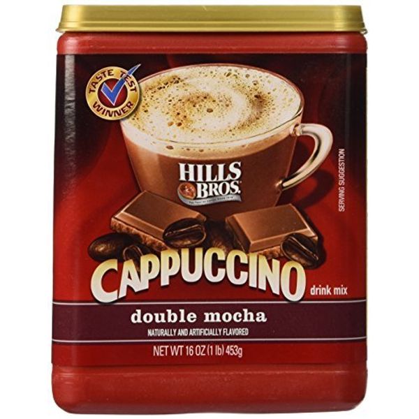 Hills Bros. Coffee Instant Cappuccino Double Mocha, 16-Ounce Jars (Pack of 6) by Hills Brothers