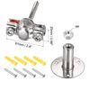 sourcing map Wall Mount Ceiling Mount Pipe Support, 304 Stainless Steel Adjustable Pipe Bracket Clamp for 19-22mm Pipe