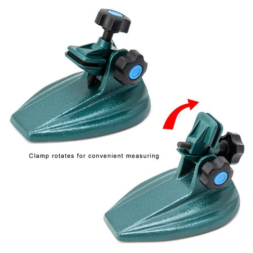 QWORK Micrometer Stand for Micrometers up to 4" - Professional Grade Cutting Tools Stand with Large Clamp Knobs