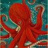 CafePress Octopus Painting Canvas Lunch Bag with Strap Handle