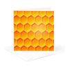 3dRose Greeting Cards - Orange and Yellow Gel Effect Honeycomb Pattern - 12 Pack - Patterns