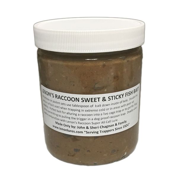 Lenon's Raccoon Sweet & Sticky Fish Paste Bait Pint Jar