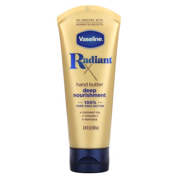 Vaseline, Radiant Hand Butter Deep Nourishment, 3.4 Fl Oz