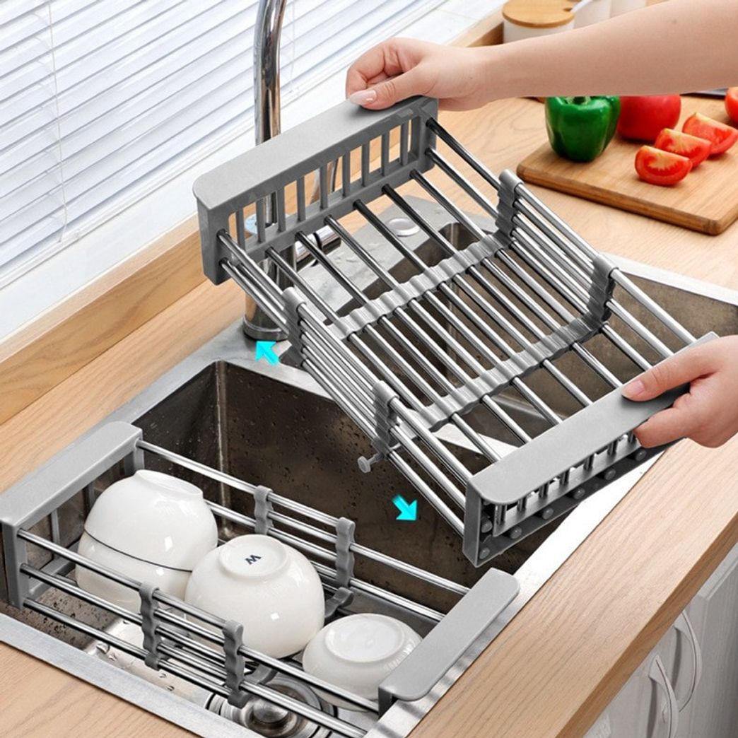 Over The Sink Dish Drying Rack, Width Hight Adjustable Dish Dryer