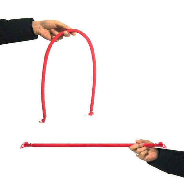 Stiff Rope/Stiff Rope Makes Soft Rope Hard, Indian Rope Stage Magic Tool (Instructions Included) (Red)