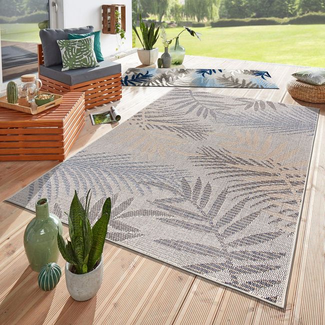 Rugshop Outdoorrugs Bahama Palm Frond Indoor Outdoor Area Rugs Patio Rugs 8x10