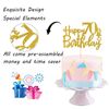 Gold Glitter Happy 70th Birthday Cake Topper, Hello 70, Cheers to 70 Years, 70 & Fabulous Party Decoration