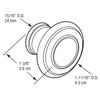 Prime-Line N 75681-3/8 In. Bi-Fold Door Knobs, Matte Black Finish (Single Pack)