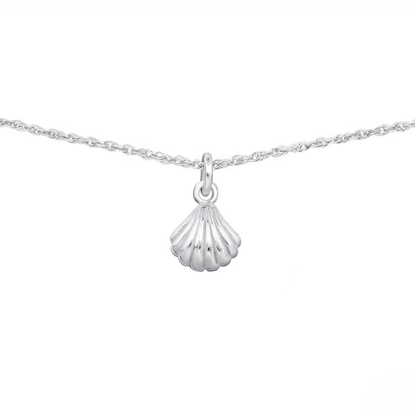 Katy Craig Seashell Choker Necklace - 925 Sterling Silver - Tiny/Discreet (38cm)