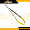 Castroviejo Micro Scissors with Curved Sharp Tips, 6in, Gold,Premium Steel (1pc)