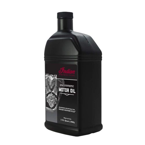 Indian Motorcycle Oil 20W-40 Semi-Synthetic for Specific Chief, Chieftain, Roadmaster, Springfield Models and More With Thunderstroke 111 & 116 Air Cooled Engines, Motor Oils, 1 Quart, Qty 1-2880012