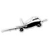 Airplane - 12" Vinyl Sticker Waterproof Decal