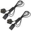 2 Pack E27 Lamp Holder Socket,Pendant Light Ceiling Lighting Suspended Hanging Light Fitting Cable Plug with On/Off Switch-UK Plug for Ceiling Lamps Table Floor Lights (Black)