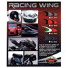 3D Stickers Racing Wings, Red Metal