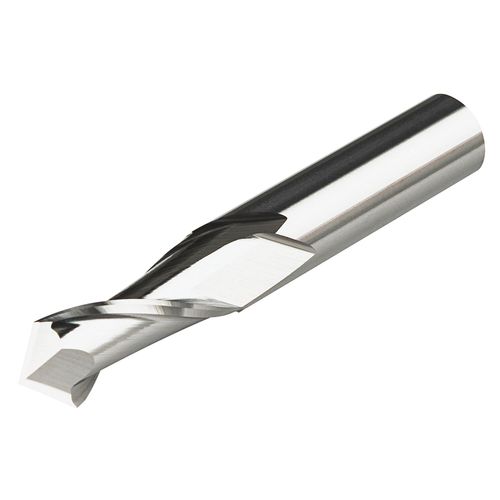 Micro 100 DMM-080-2120 Drill/End Mill, 120° Point Angle, 8 mm Cutter Dia, 22 mm LOC, 2 Fl, 8 mm Shank Dia, 63 mm OAL, Uncoated