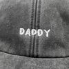 Vivian Flytrap Unisex Daddy Washed Embroidered Dad Baseball Cap - Black