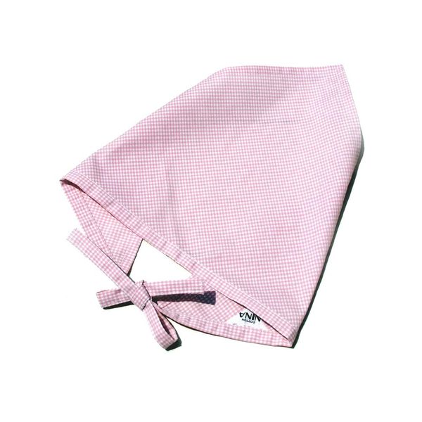 CottonNINA BBHL Triangle Width Babushka String Type, Long, For Children and Adults, pink gingham