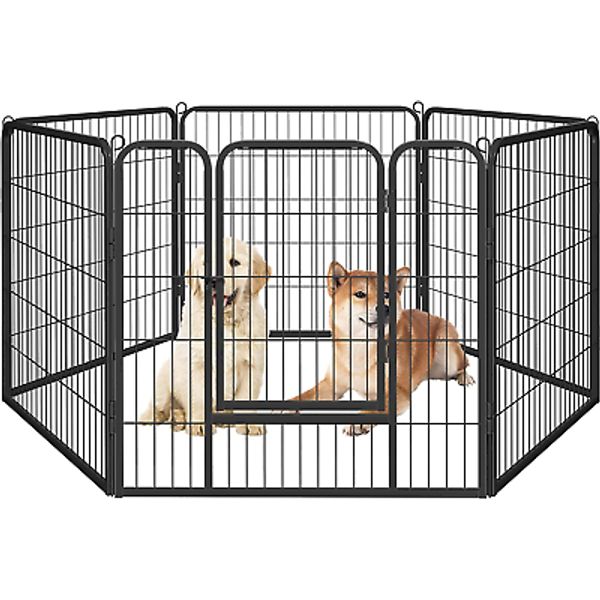 Heavy Duty Wider Dog Playpen, 6 Panels Pet Fence for Medium/Small Animals Foldab