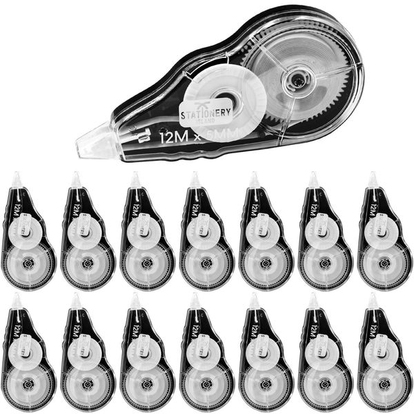 STATIONERY ISLAND Correction Tape 14Pcs, 12m x 5mm White Out Correction Tape Roller, Mouse for School and Office Supplies